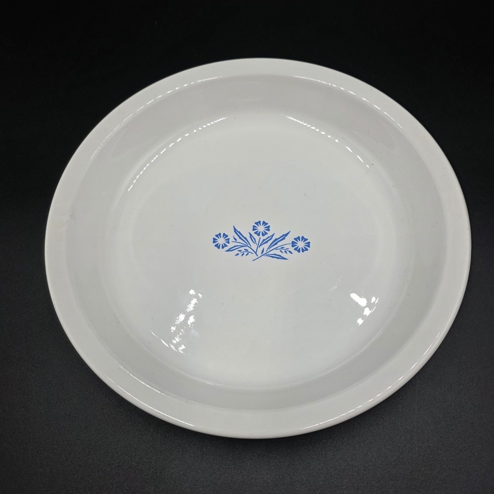Corning‎ Ware P309 Pie Plate Baking Dish Blue Flower 9 Inch Made in USA